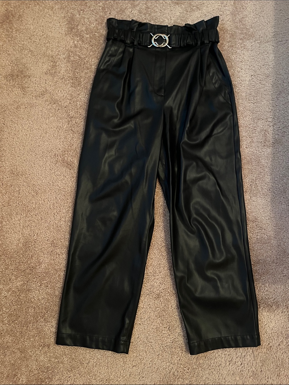 Derek Lam 10 Crosby Faux Leather Paperbag Pants